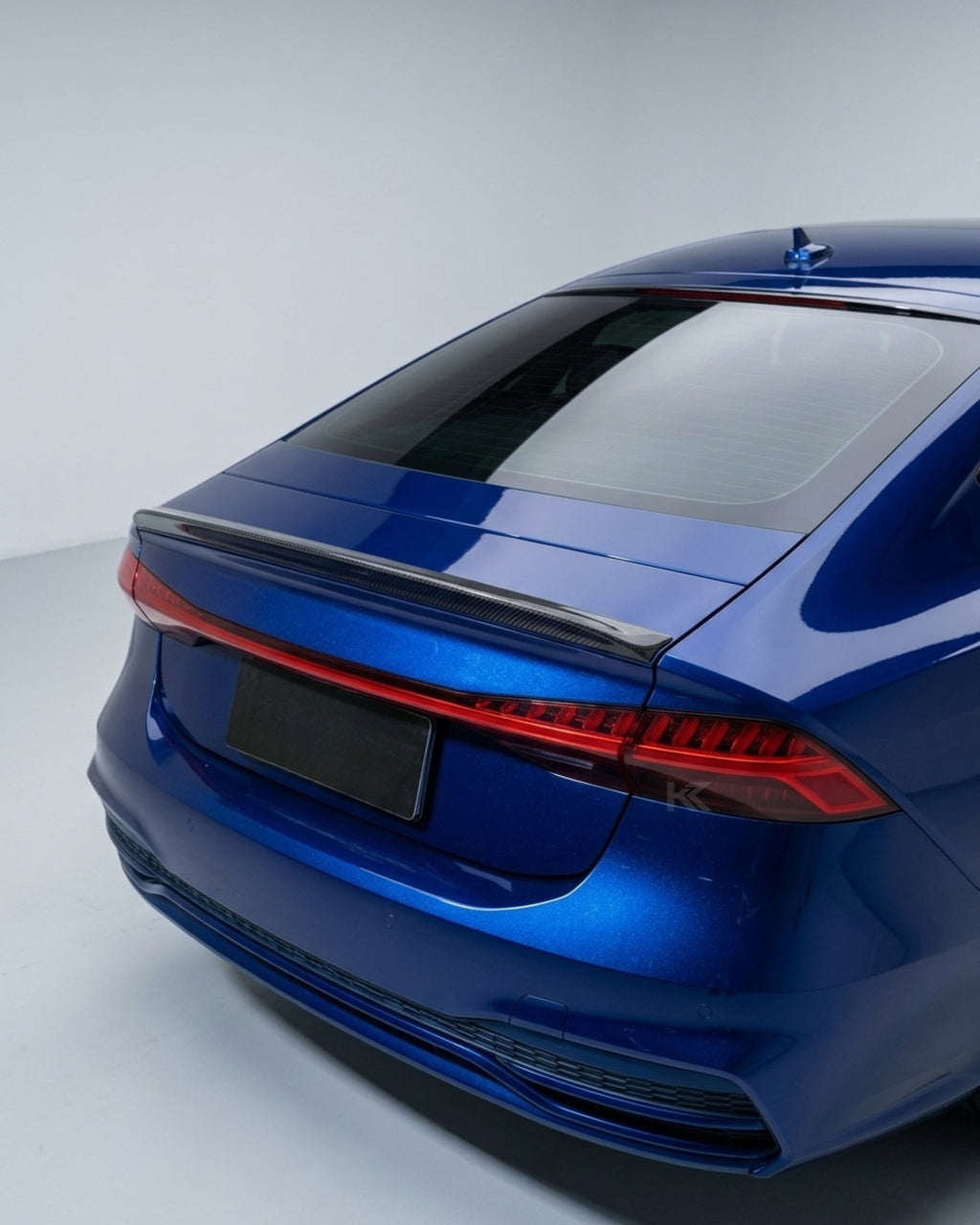 Audi A7 S-Line / S7 Sportback Dry Carbon Fiber Rear Bumper Diffuser Lip with Tailpipes 2019 - 2021