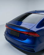 Audi A7 S-Line / S7 Sportback Dry Carbon Fiber Rear Bumper Diffuser Lip with Tailpipes 2019 - 2021