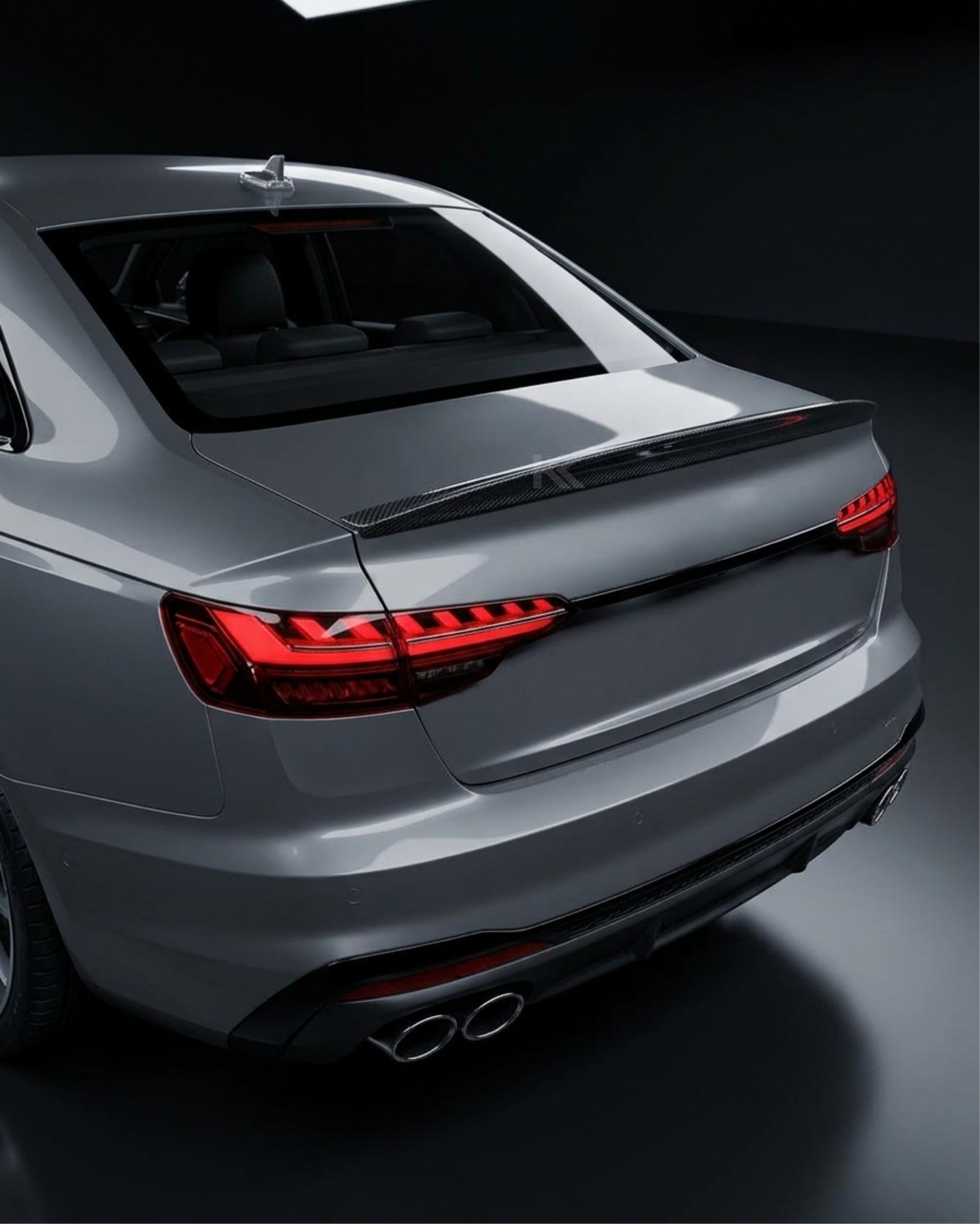 Audi A4 B9 S-Line / S4 Sedan Carbon Fiber Rear Trunk Boot Spoiler Wing Lip 2022 - 2024