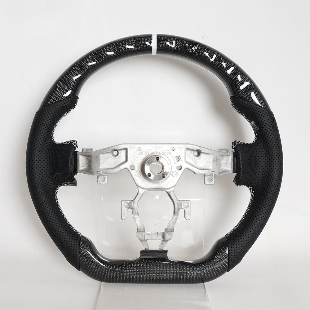 White Line Carbon Fiber Steering Wheel for Nissan 370Z Z34 2008-2020