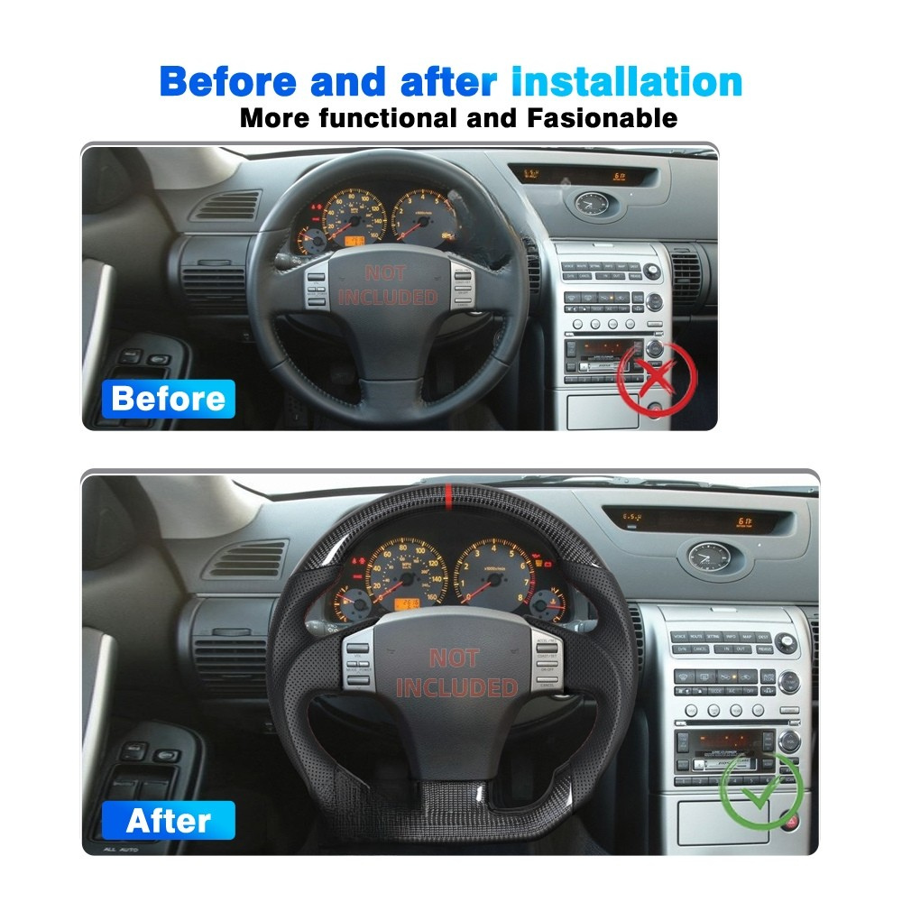 Glossy Carbon Fiber Steering Wheel for Infiniti G35 2004-2007
