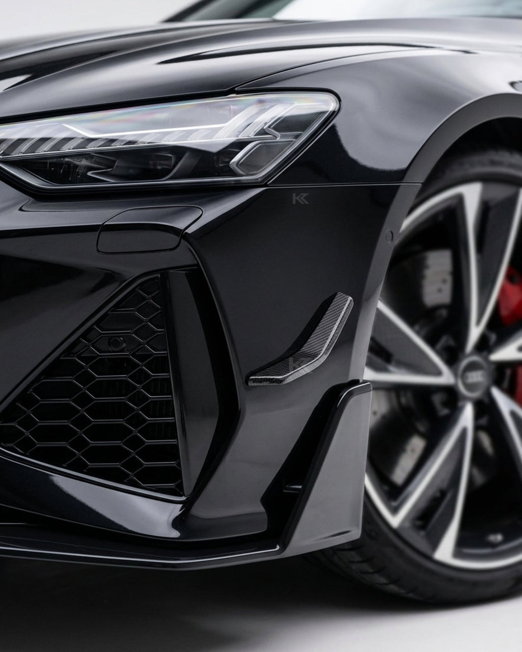 Audi RS7 Sportback 4-Door Dry Carbon Fiber ABT-Style Front Bumper Canards 2020 - 2021