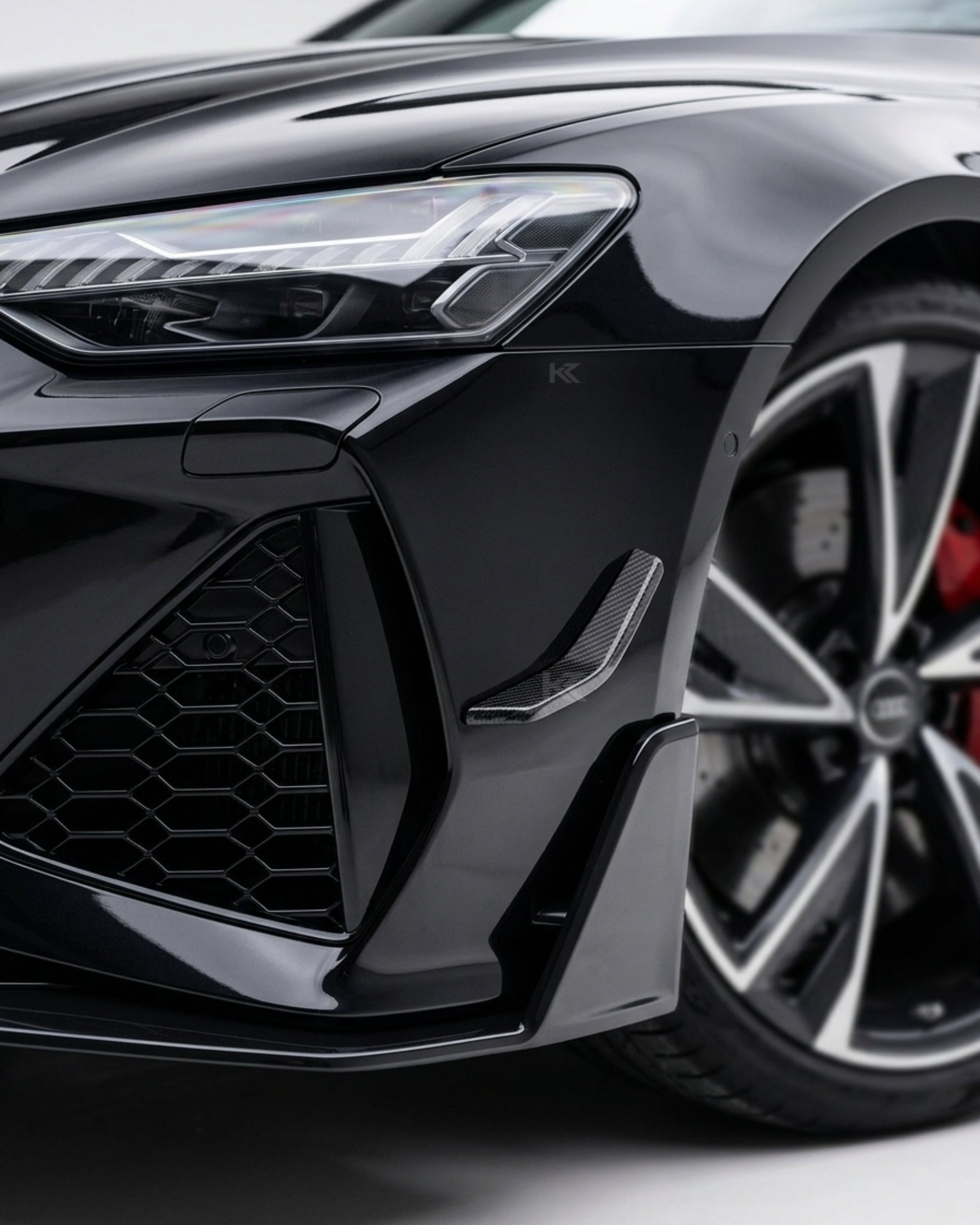 Audi RS7 Sportback 4-Door Dry Carbon Fiber ABT-Style Front Bumper Canards 2020 - 2021