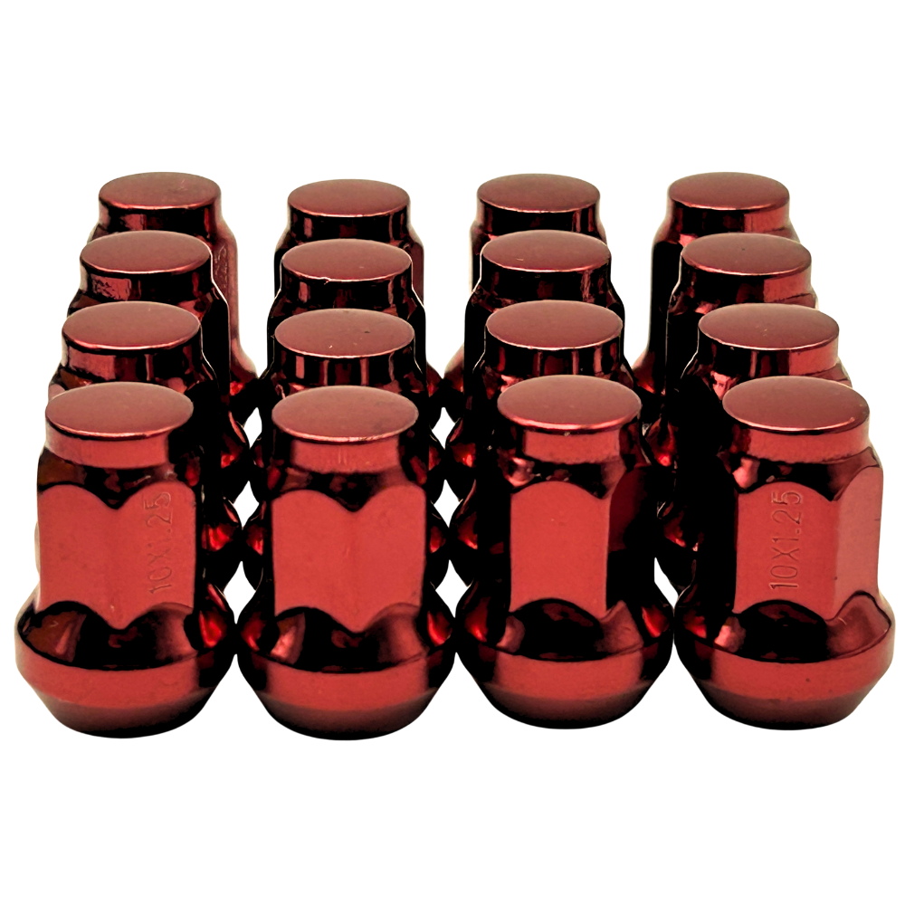 16 Pack M10x1.25 Closed End Tapered Colored ATV UTV Lug Nuts