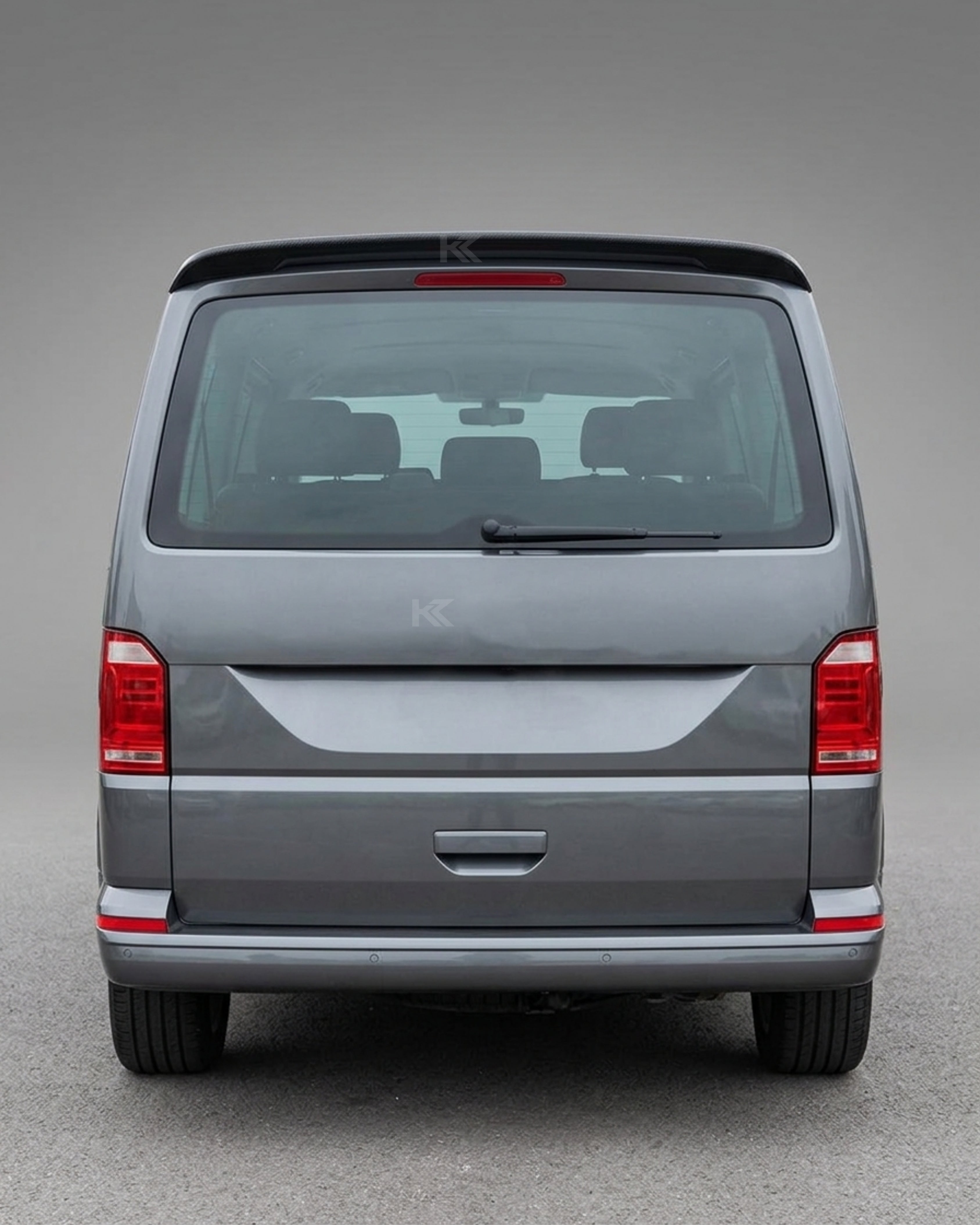 VW Transporter T6 Carbon Fiber Rear Roof Spoiler – Gloss Black (2015–2020)