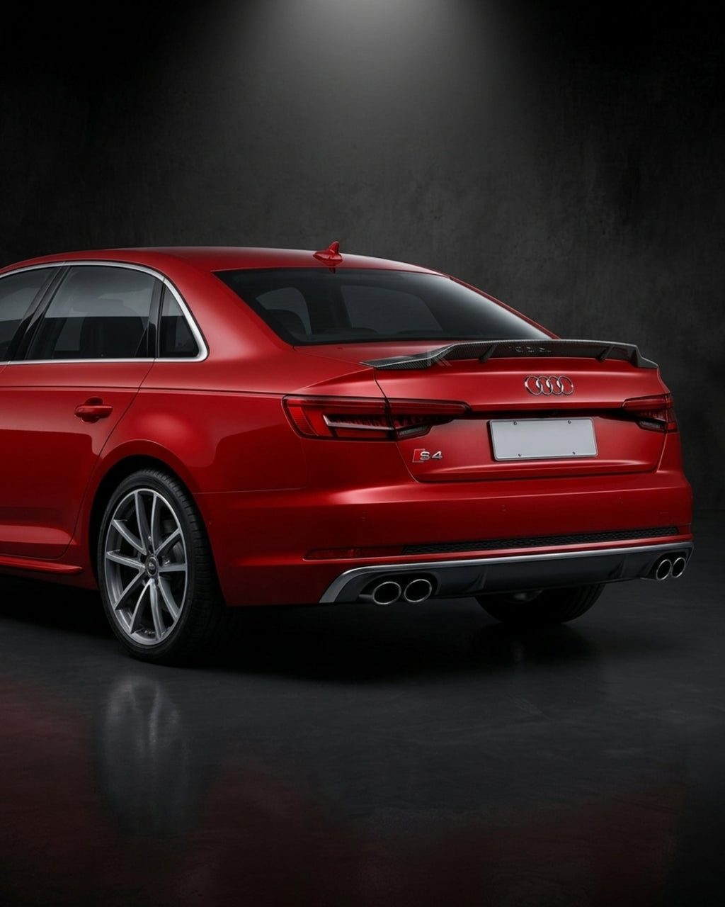 Audi A4 B9 / S4 B9 Sedan (2017-2019) Carbon Fiber Ducktail Trunk Spoiler – R Style Rear Lip