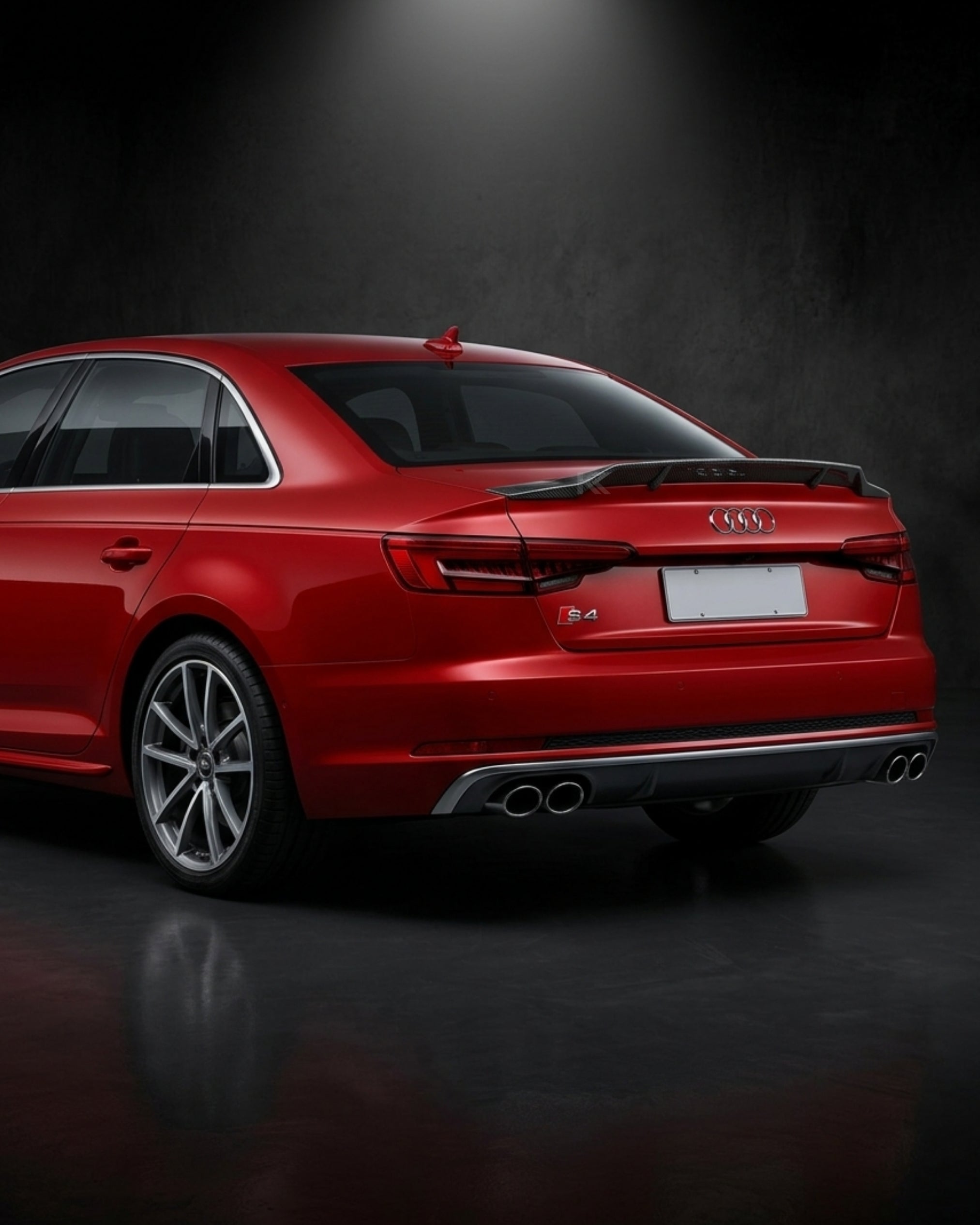Audi A4 B9 / S4 B9 Sedan (2017-2019) Carbon Fiber Ducktail Trunk Spoiler – R Style Rear Lip