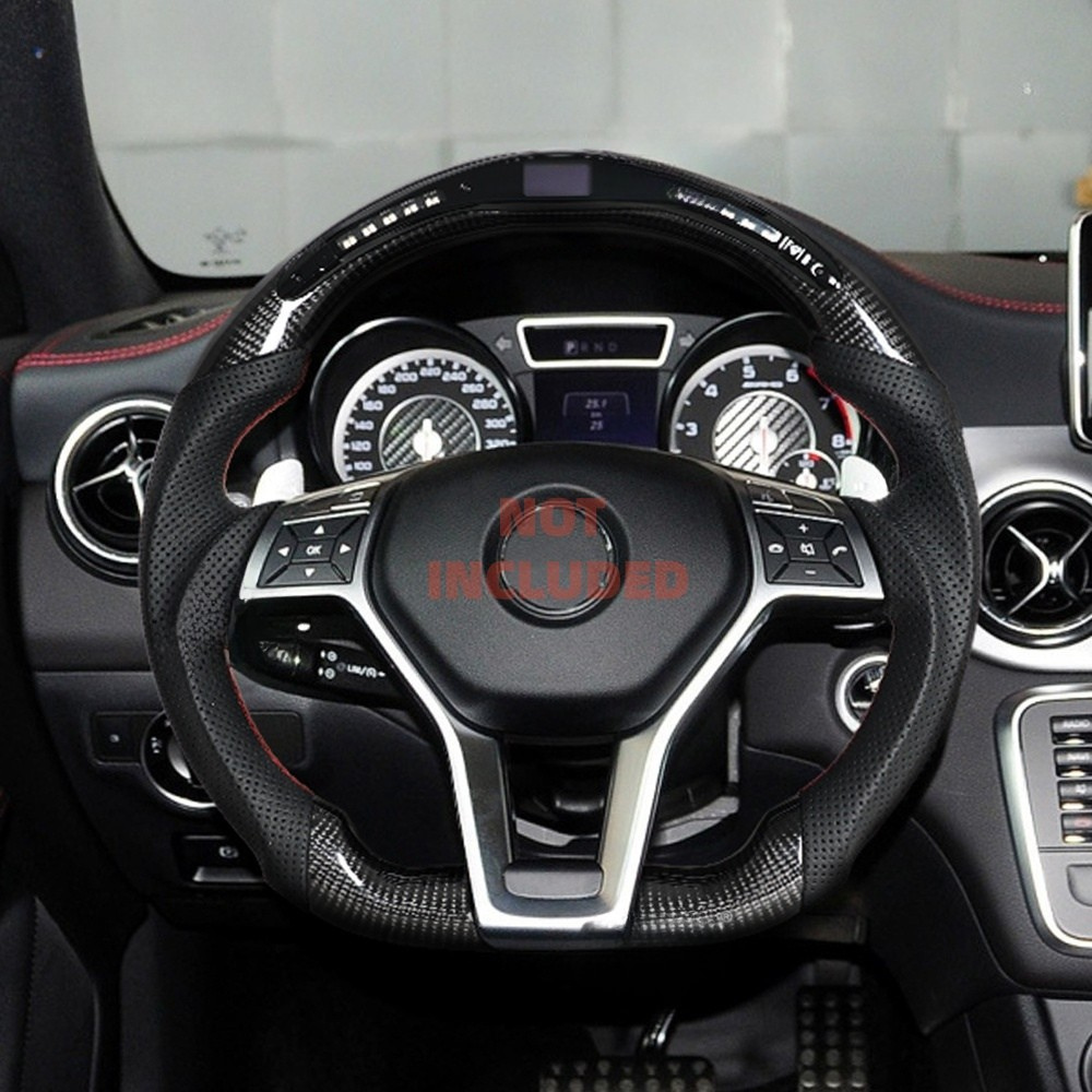Real LED Steering Wheel for Mercedes-Benz AMG C63 W204, A45, CLA45, W212 & W213 2013–2014