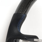 Carbon Fiber Steering Wheel for Ford Mustang 2018-2023 Blue Line