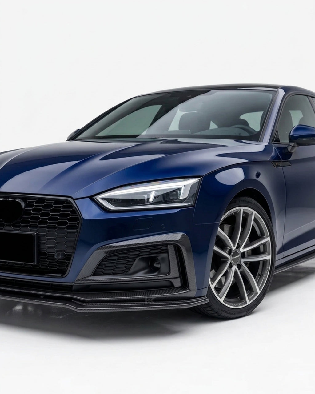 Audi A5 / S5 B9 Carbon Fiber Front Lip – M-Style Splitter (2017–2019 Coupe & Sportback)