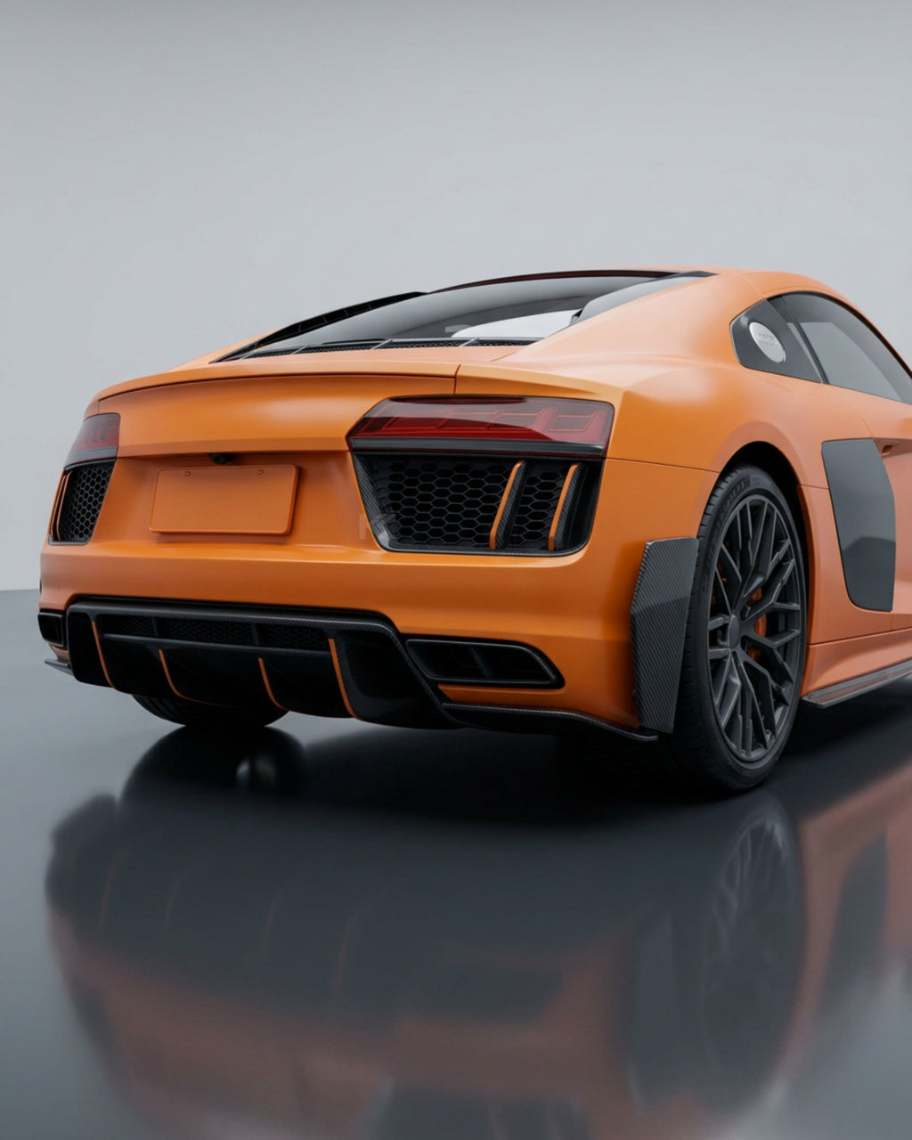 Audi R8 V10 / V10 Plus Coupe 4S Gen 2 Carbon Fiber Rear Bumper Blades 2016 - 2019