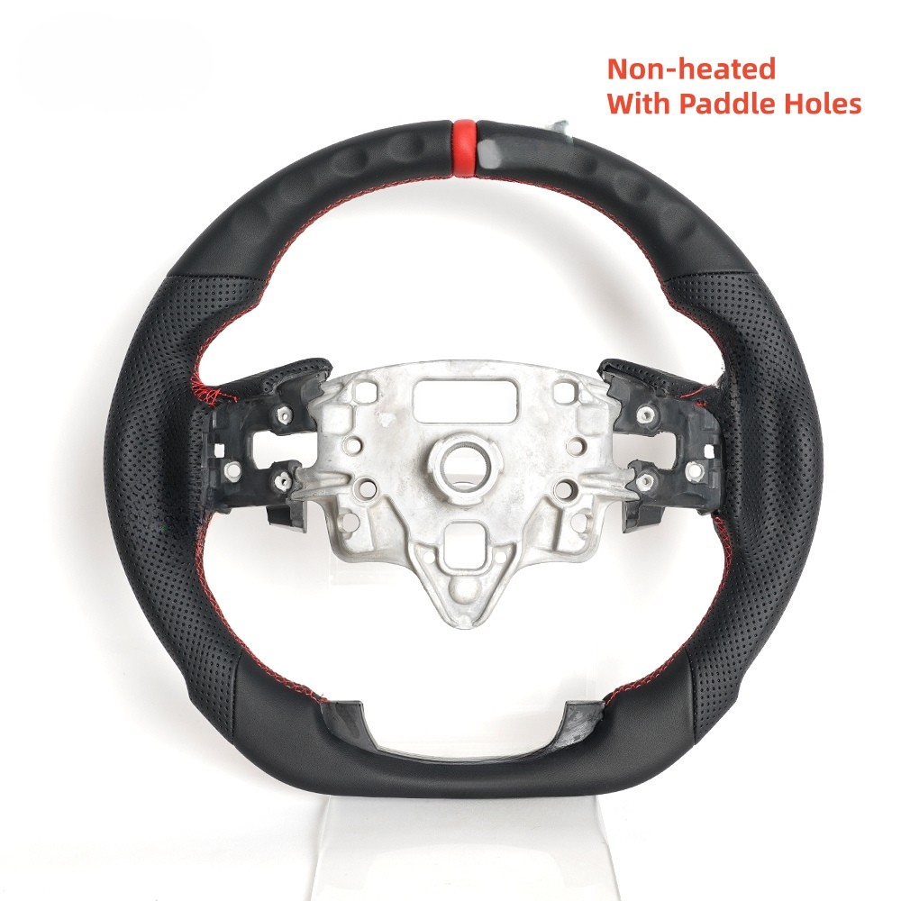 Full Leather Steering Wheel for GMC Sierra 1500 AT4, Denali, 2500HD & 3500HD 2019–2025 with Paddle Shifter Cutouts