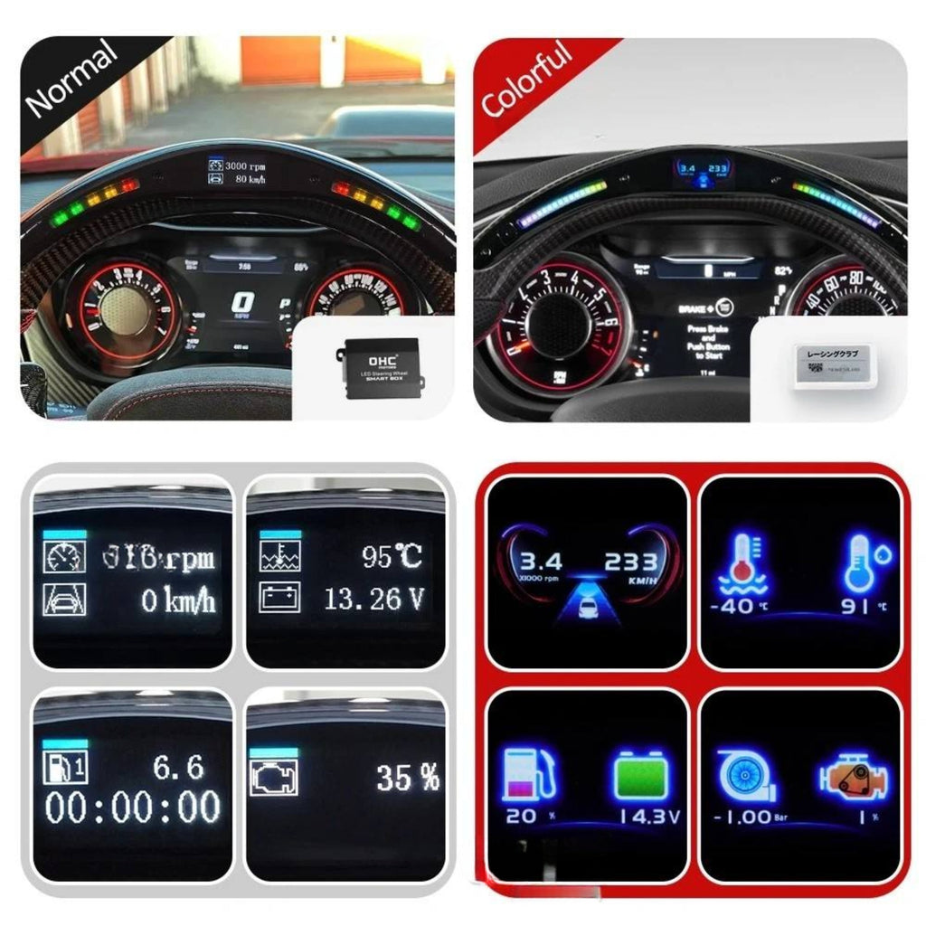 Smart LED Carbon Fiber Steering Wheel for Dodge SRT Hellcat 2015+