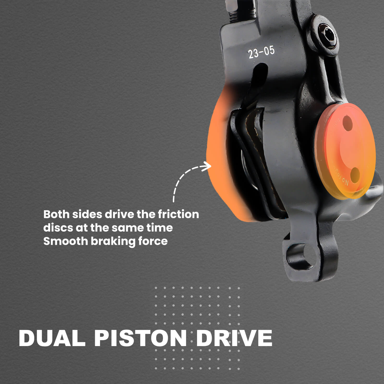 ZOOM HB-875E/876E Right Rear Hydraulic Disc Brake