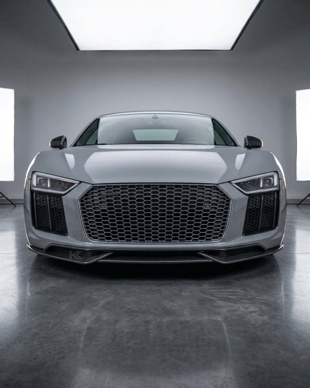 Audi R8 V10 / V10 Plus Coupe 4S Gen 2 Carbon Fiber Front Bumper Lip Spoiler Set 2016 - 2018