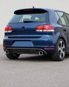 VW Golf MK6 GTI Carbon Fiber Rear Diffuser – Gloss Black (2010–2013)