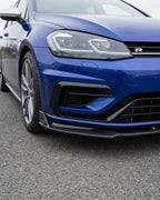 Volkswagen Golf MK7.5 R / R-Line Carbon Fiber Front Lip Splitter – 3K Twill (2017–2019 Hatchback)