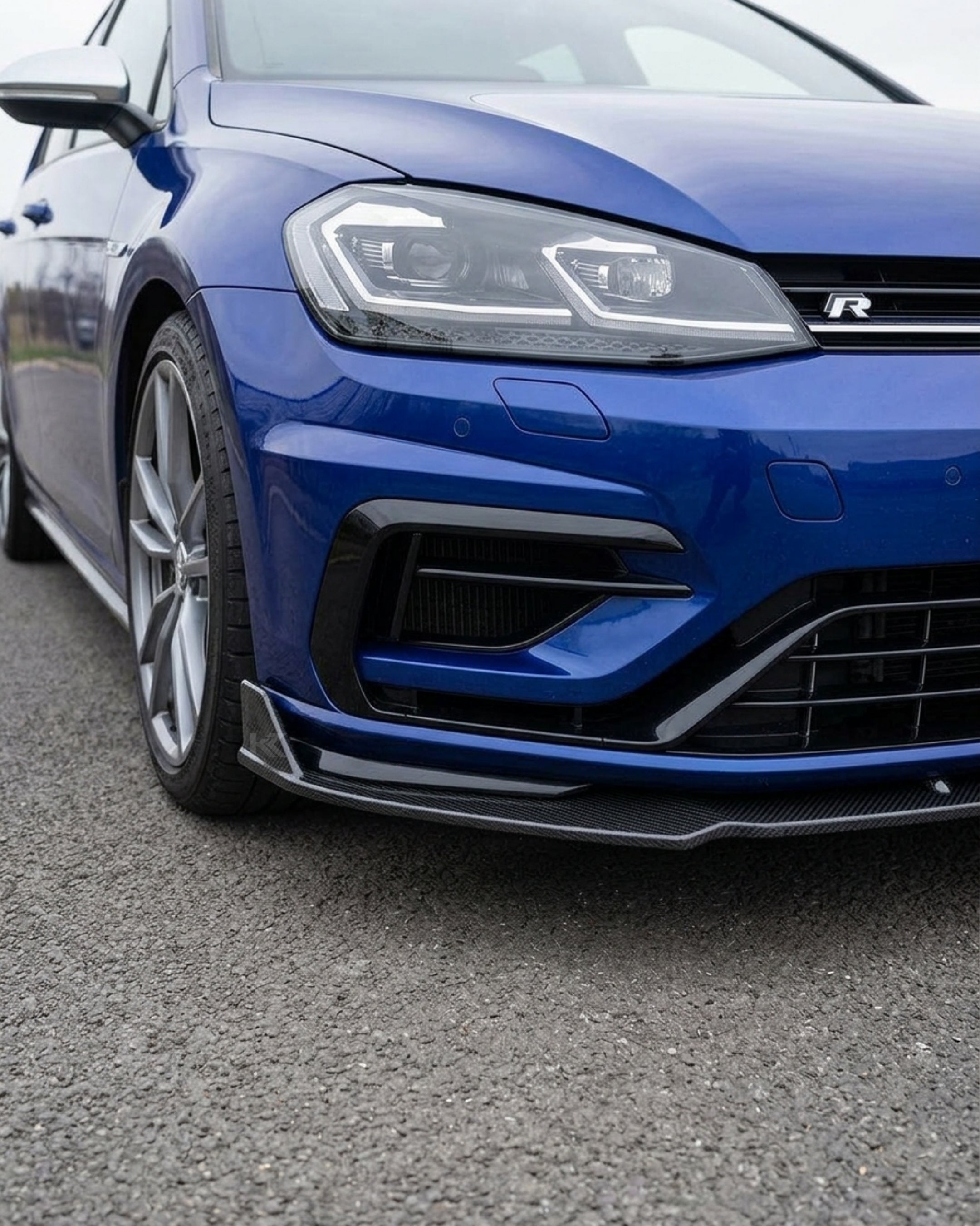 Volkswagen Golf MK7.5 R / R-Line Carbon Fiber Front Lip Splitter – 3K Twill (2017–2019 Hatchback)