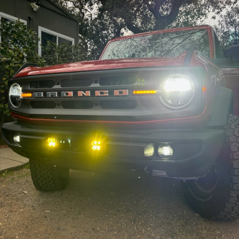 2021-2023+ Ford Bronco Stock Plastic Bumper Dual Light Mount By Gatekeeper Off-Road