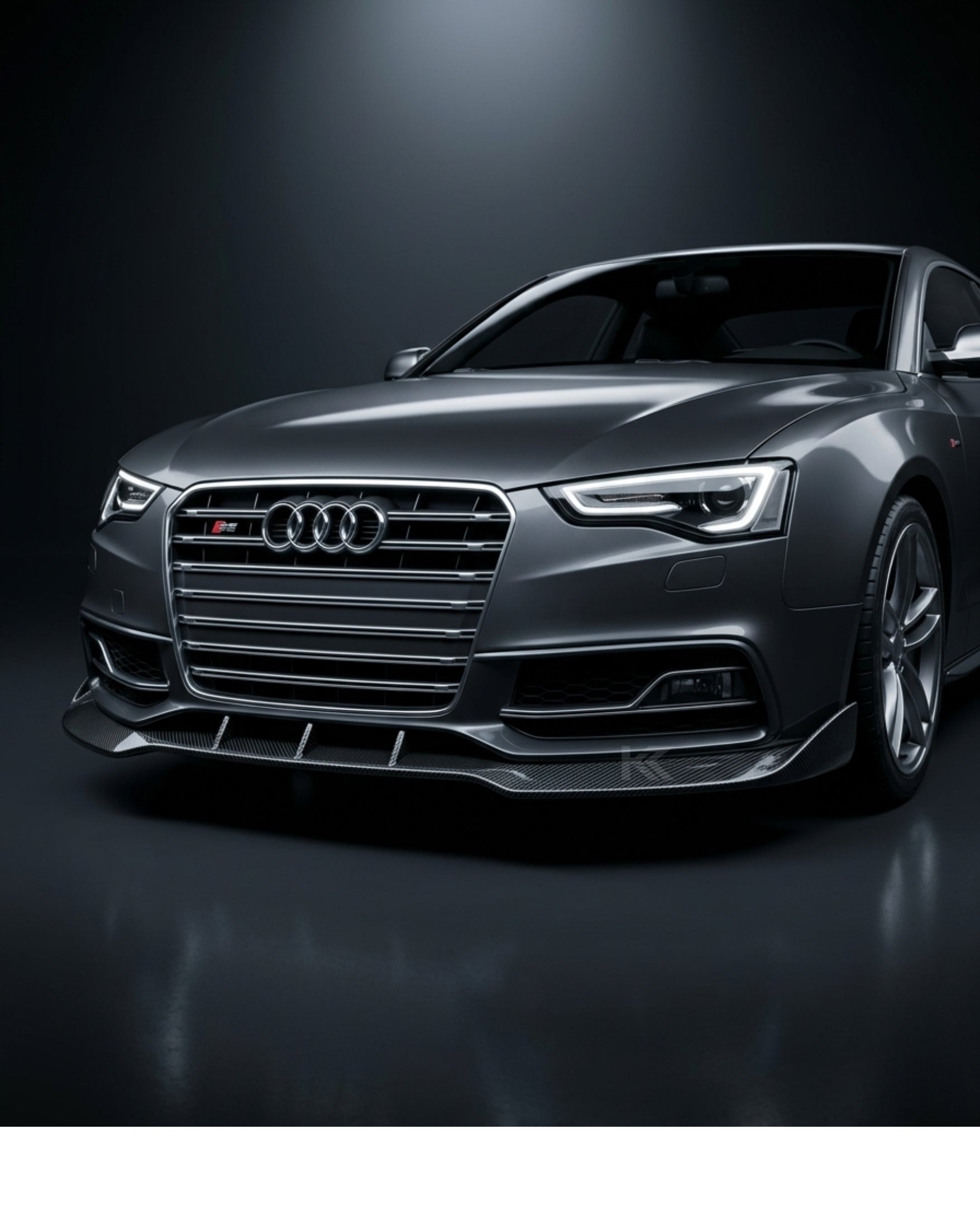 Audi A5 S-Line / S5 B8.5 Facelift Carbon Fiber Front Bumper Lip Splitter Chin Spoiler 2012 - 2016