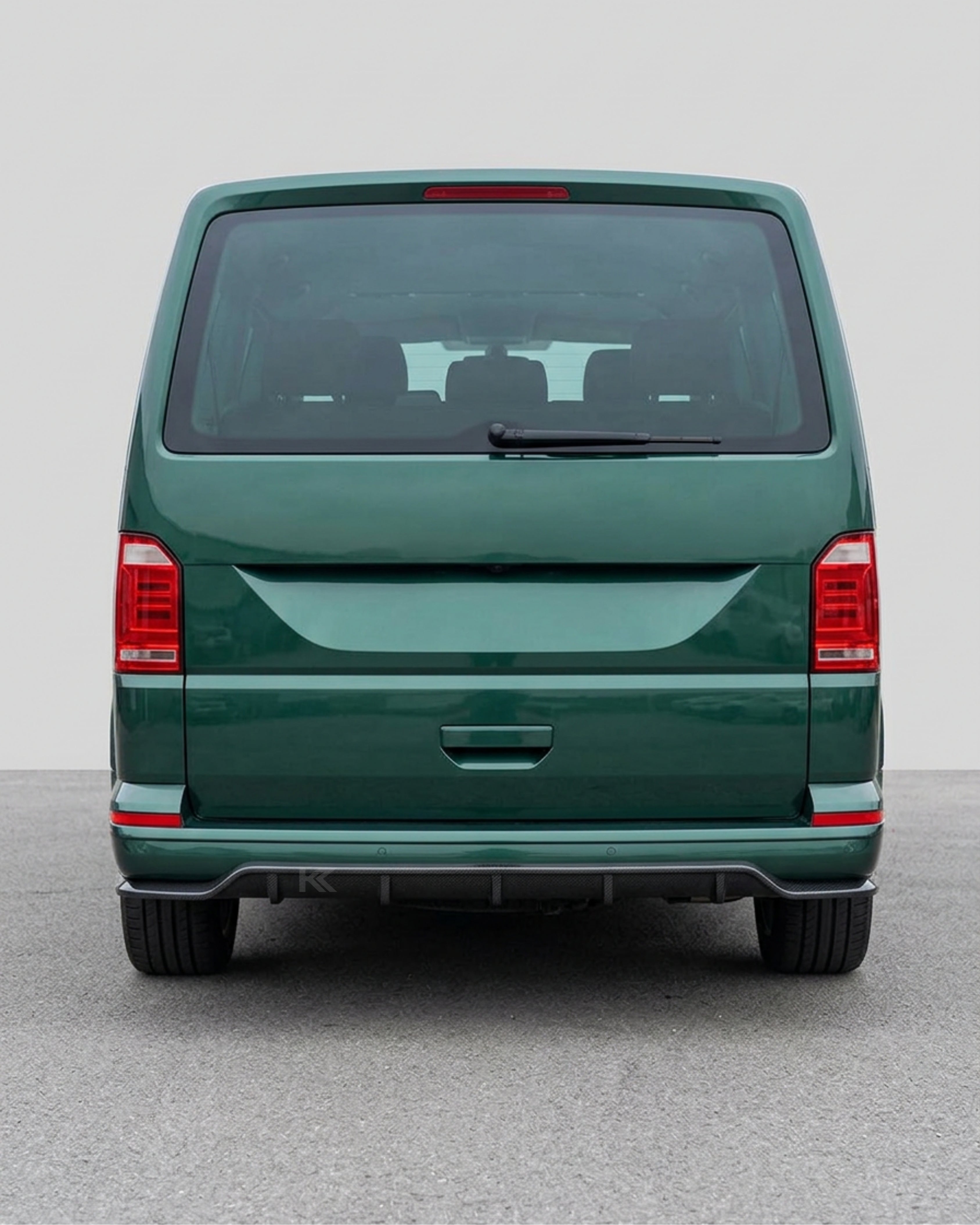 VW Transporter T6 Carbon Fiber Rear Bumper Lip Extension – Gloss Black (2015–2020)