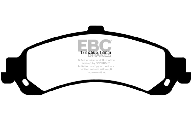 EBC 02 Cadillac Escalade 5.3 (PBR rear caliper) Greenstuff Rear Brake Pads