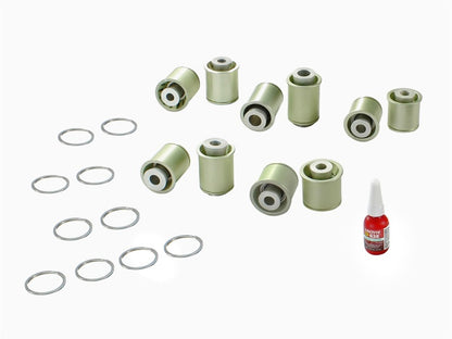 aFe Control PFADT Steel Frame Drag Rear Solid Spherical C/A Bearings Set; Chevy Corvette C5 / C6