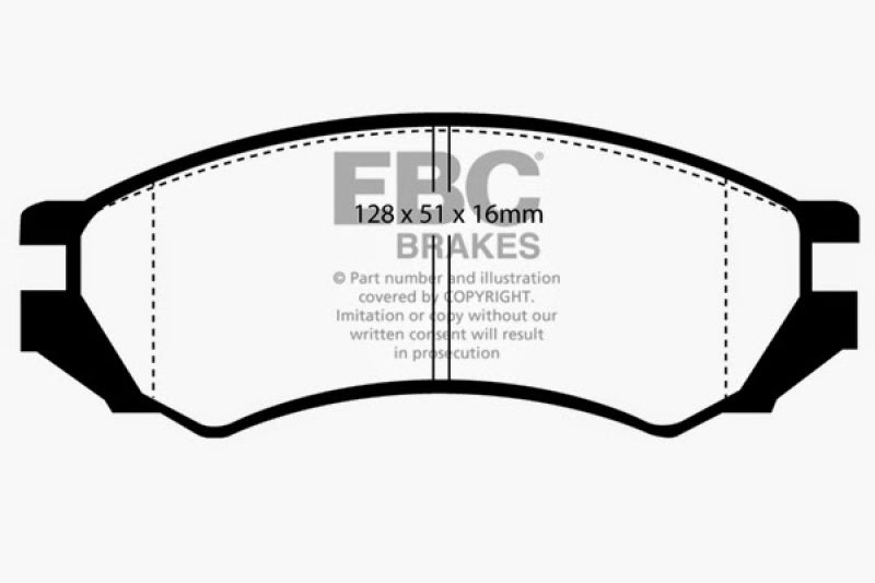 EBC 91-93 Nissan NX 2.0 (ABS) Ultimax2 Front Brake Pads