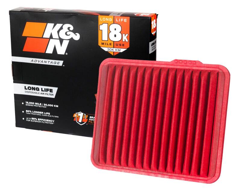 K&N Advantage Air Filter 18K Miles Chev Eqnox 05-09 Malibu 08-10 Bick Lucrne 06-10 Cad Dts 06-09