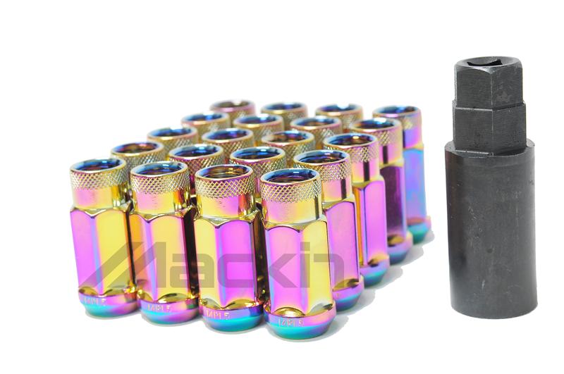 Wheel Mate Monster Locking Lug Nut Set of 4 - Blue 14x1.50