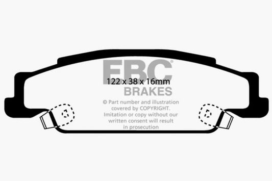 EBC 02-05 Cadillac CTS 2.6 Ultimax2 Rear Brake Pads