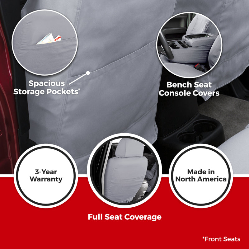 Covercraft 19-23 Ford Transit Polycotton SeatSaver Custom Third Row Seat Covers-Charcoal