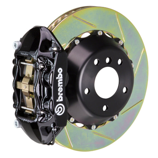 Brembo 15-18 M3 Excl CC Brakes Rr GT BBK 4Pis Cast 380x28 2pc Rotor Slotted Type1-Black