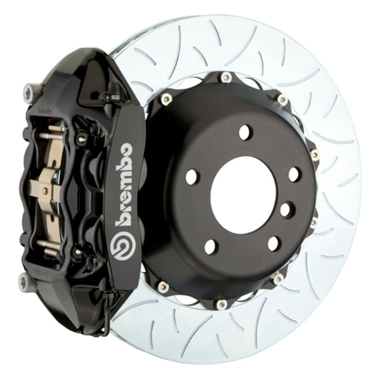 Brembo 06-08 RS4 Rear GT BBK 4 Piston Cast 380x28 2pc Rotor Slotted Type-3-Black