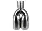 aFe Takeda 304 Stainless Steel Clamp-on Exhaust Tip Polished 2-1/2ininlet x 3-1/2in Outlet X 12in L
