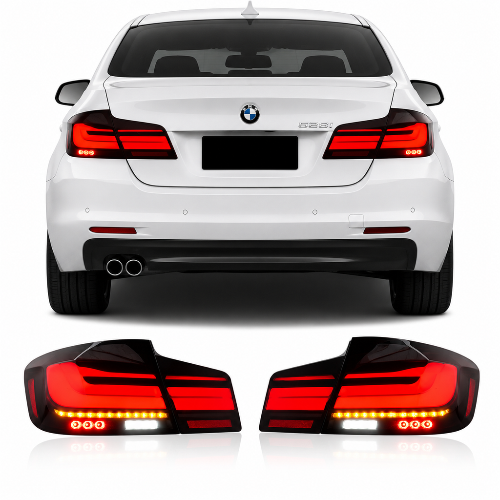 BMW 5 Series F10 F18 LED Taillights with Sequential Turn Signals 2011-2017