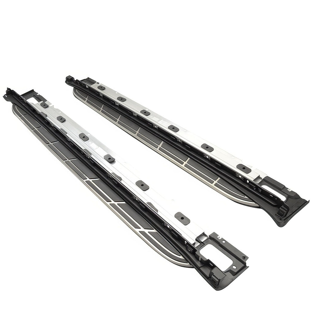 2011-2018 Porsche Cayenne OE Black Silver Side Running Boards Aluminum