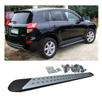 2007-2012 Toyota RAV4 OE Style Black Silver Running Board Aluminum