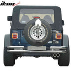 1976-2006 Jeep Wrangler CJ OE Black Double Tube Rear Bumper Bar Steel