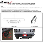 Universal Cabs V1 Black Powder Coated Rear Step Bumper Guard Steel