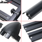 Universal Black Roof Rack Luggage Carrier W/ Cross Bar Aluminum