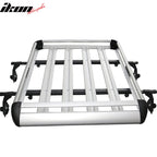 Universal Silver Roof Rack Luggage Carrier W/ Cross Bar Aluminum