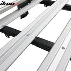 Universal Silver Roof Rack Luggage Carrier W/ Cross Bar Aluminum