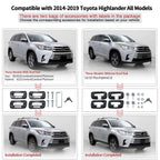 2014-2019 Toyota Highlander Roof Rack Cargo Carrier Cross Bar Aluminum