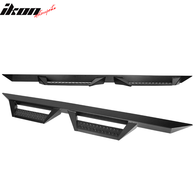 2007-2018 Chevy Silverado Extended Cab BZ Style Black Running Boards