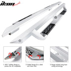 2009-2014 Ford F-150 Crew Cab IKON V1 Silver Running Board Solid Steel