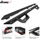 2005-2022 Toyota Tacoma Double Cab IKON V2 Black Running Boards Steel