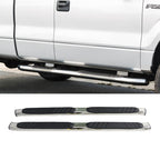 2004-2014 Ford F150 Extended Cab OE Silver Black Running Board Steel
