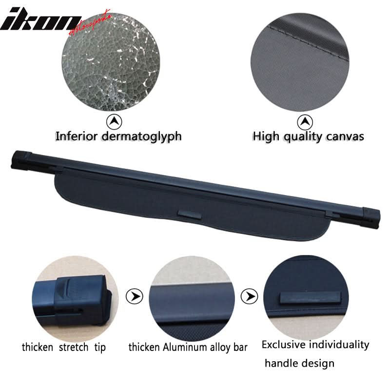 2012-2016 Honda CR-V OE Rear Luggage Cargo Cover Vinly Aluminum Rod
