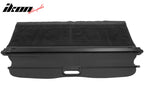 2016-2019 Smart EQ Fortwo 2DR Black Rear Cargo Cover PVC Aluminum Rod